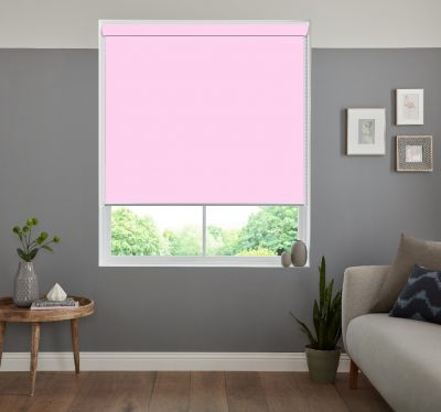 UNITY BABY PINK MOTORISED ROLLER BLIND