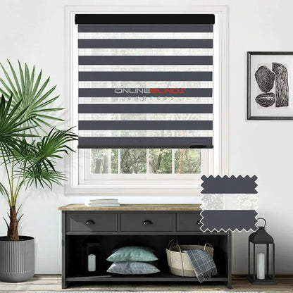 Tokyo Black Motorised Day and Night Blind