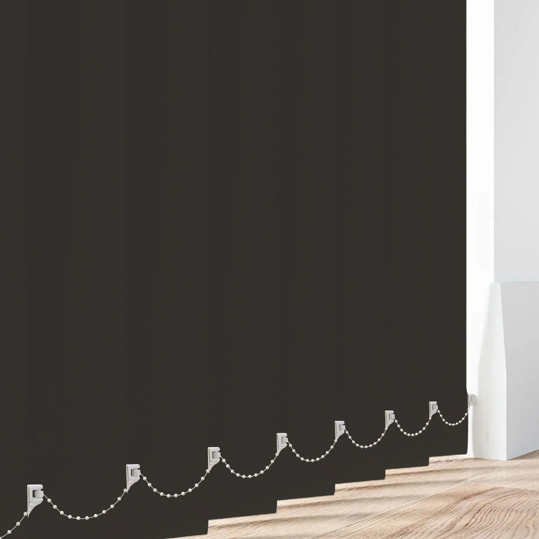 Unity Oak - Grey Vertical Blinds