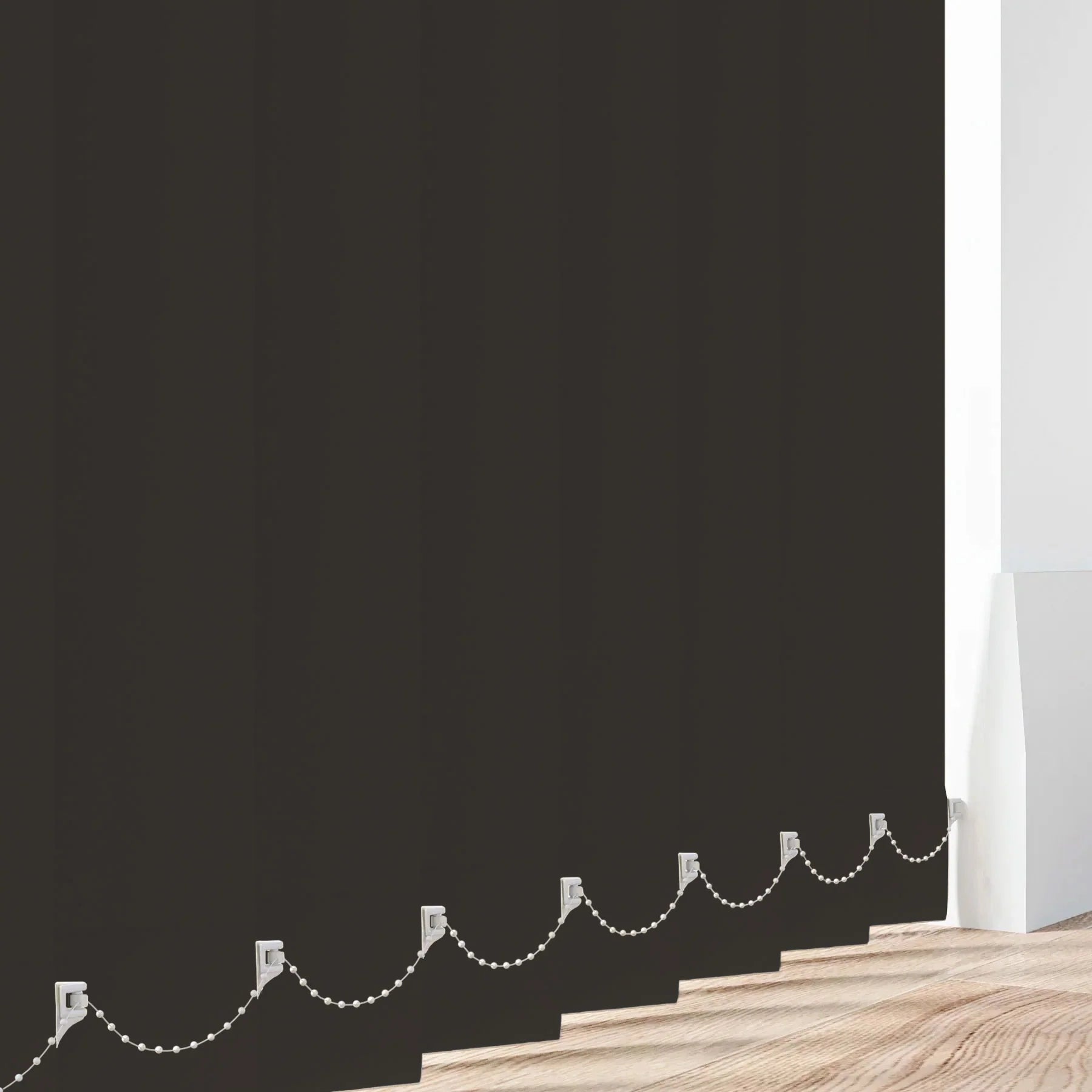 Unity Oak - Grey Vertical Blinds