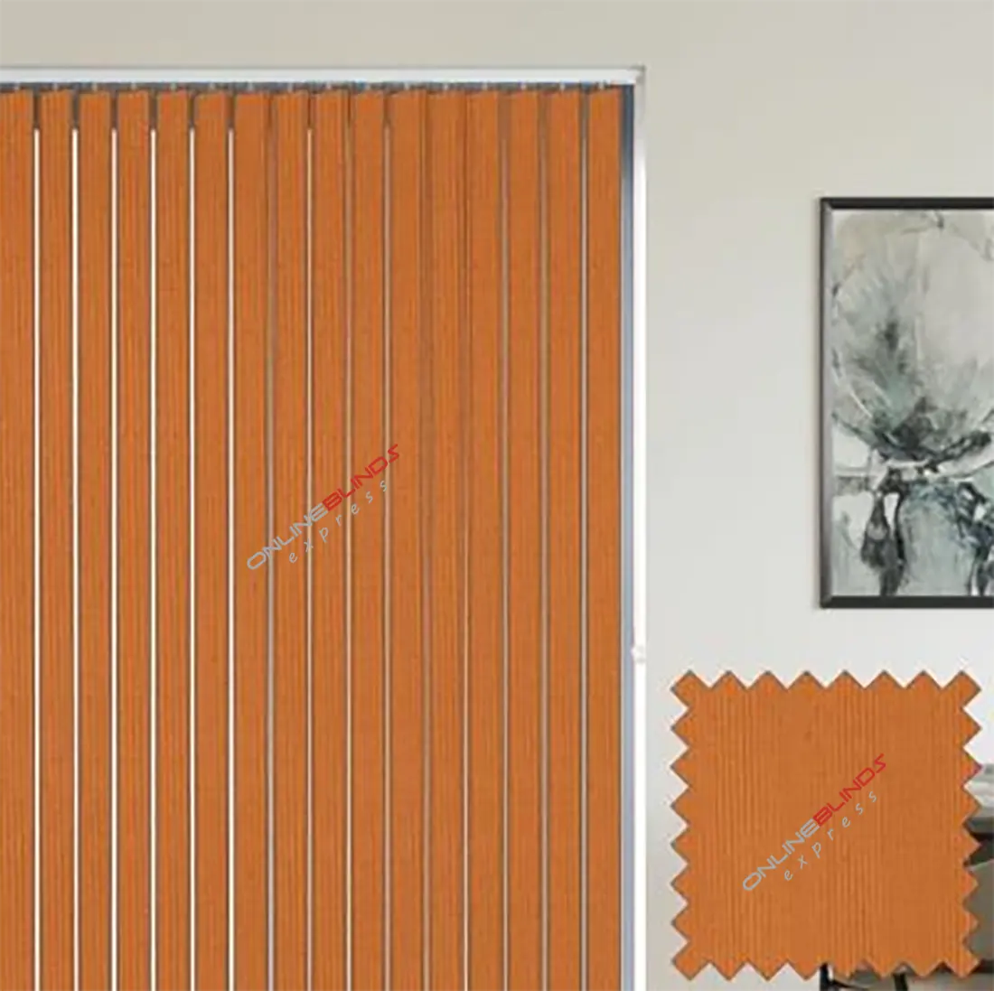 Unity Pumpkin - Orange Vertical Blinds