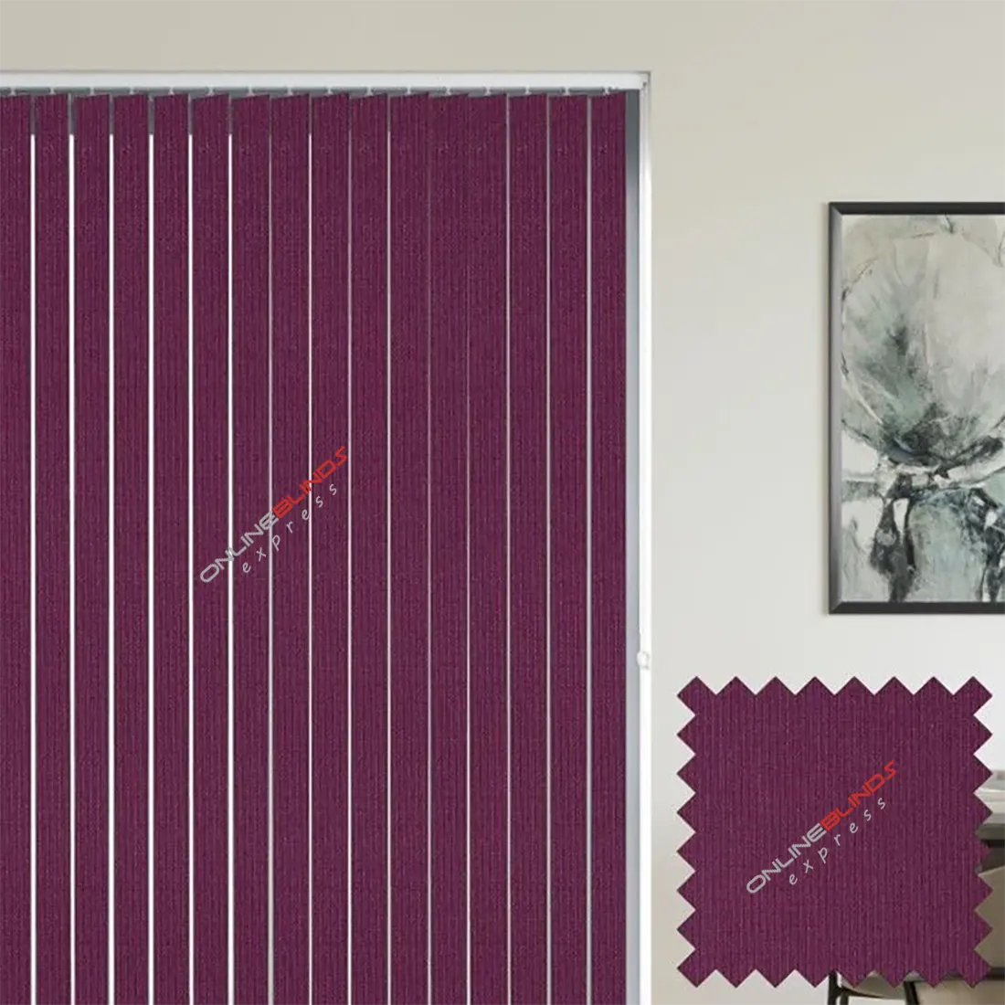 Unity Raspberry - Purple Vertical Blinds