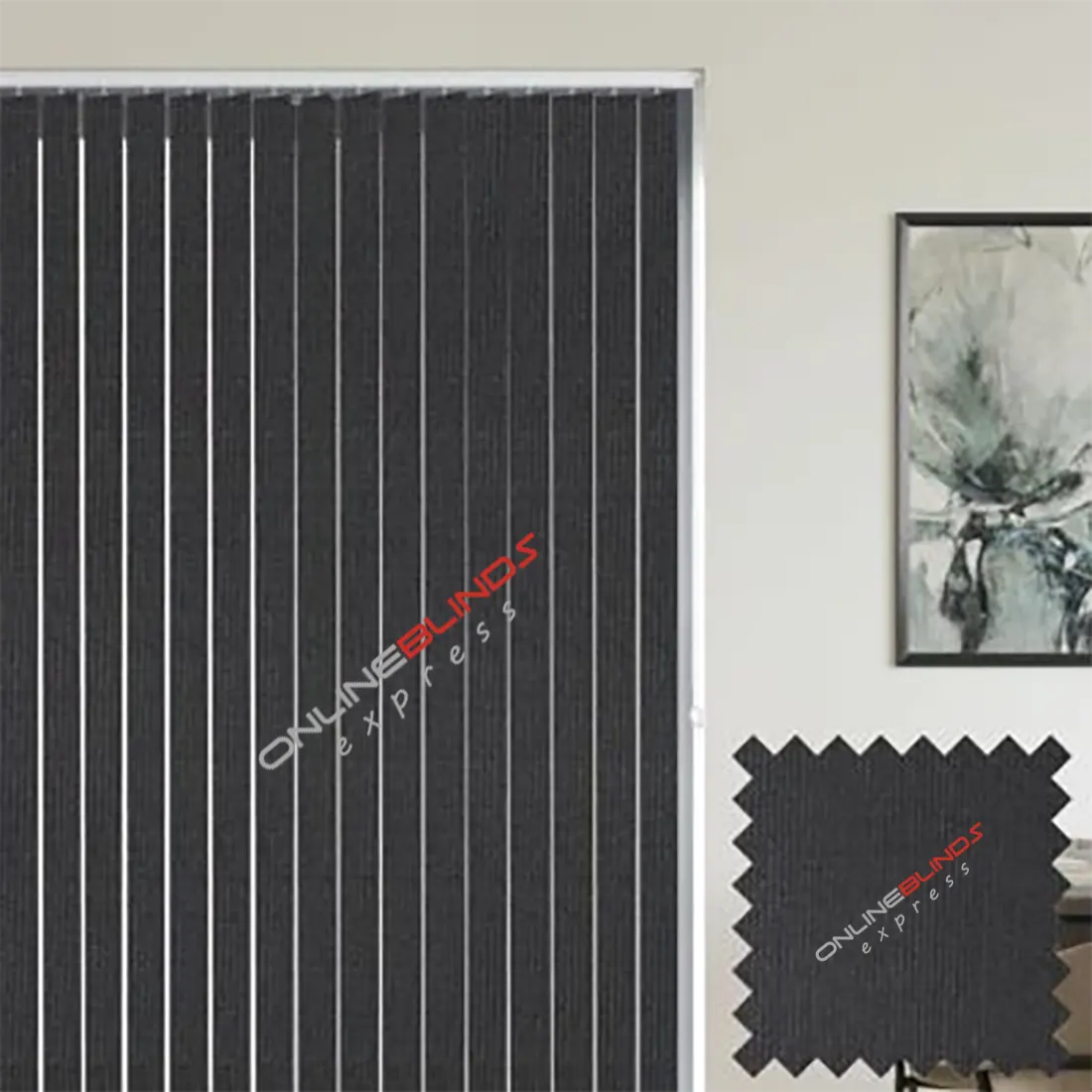 Unity Steel - Grey Vertical Blinds