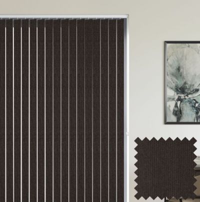 Unity Oak - Grey Vertical Blinds