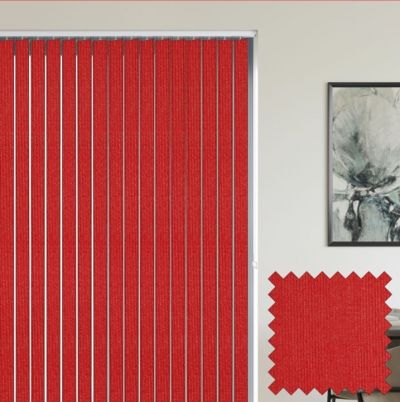 Unity Poppy - Red Vertical Blinds
